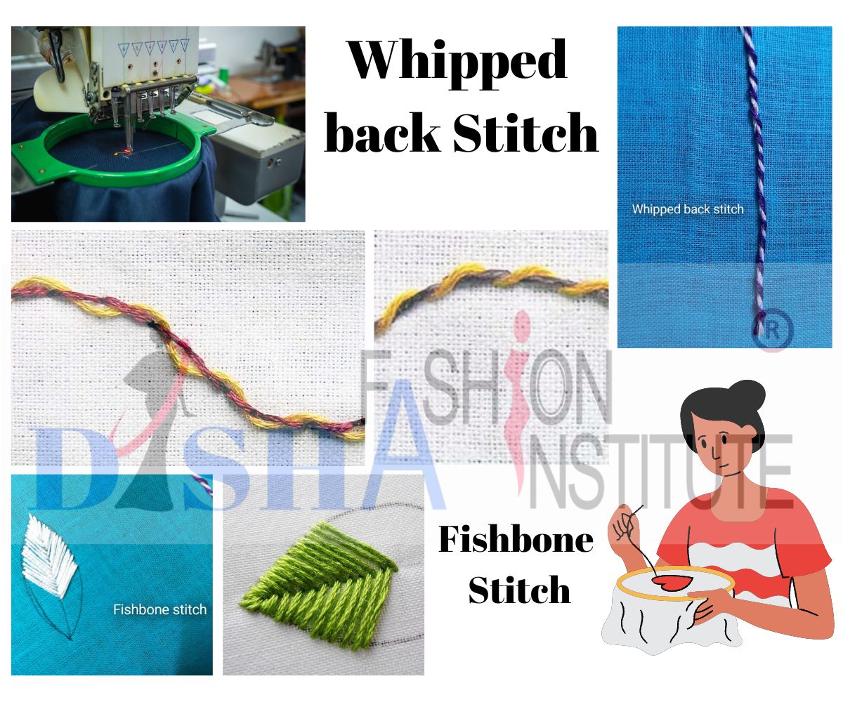 Whipped Back and Fishbone Stitch