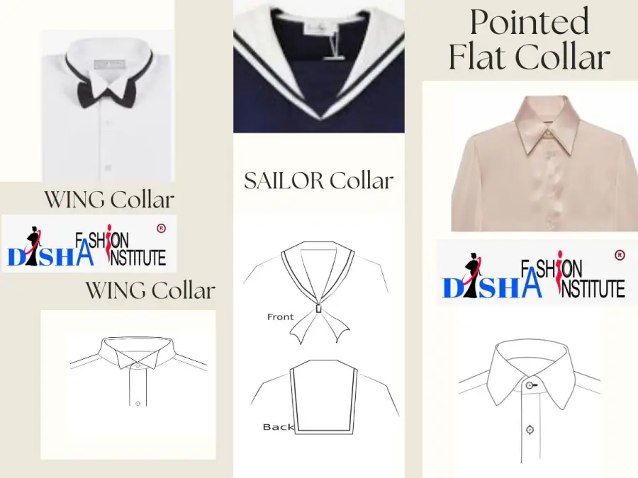 Wing Collar-Sailor Collar-Pointed Flat Collar